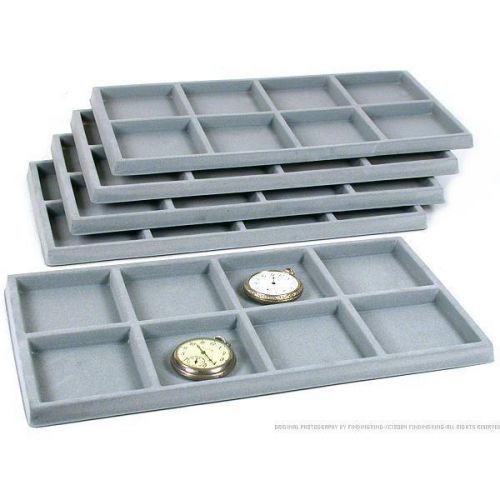 5-8 Gray Compartment Insert Showcase Display Tray