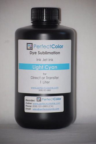 Lt Cyan - Perfect Color Dye Sub (Dye Sublimation) 1 Liter Ink Bottle WF Epson DX
