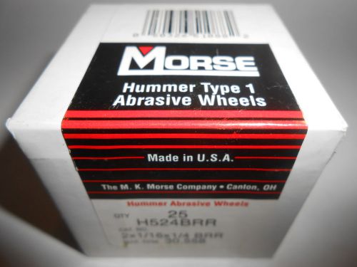 lot of 25 Morse Hummer Abrasive Wheel USA grinding cut off 2&#034; X 1/16 1/4 H524BRR
