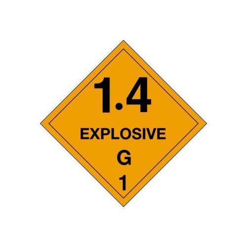 Explosive 1.4G1, Sticker 4&#034; x 4&#034;, (15 PK)