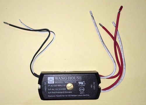 WH-2301S (12V/230W) Wang House Low Voltage Halogen Electronic Transformer