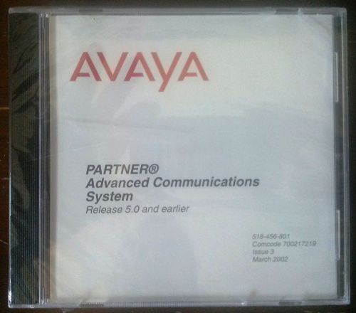 AVAYA PARTNER ACS 5.0 MANUAL ON CD