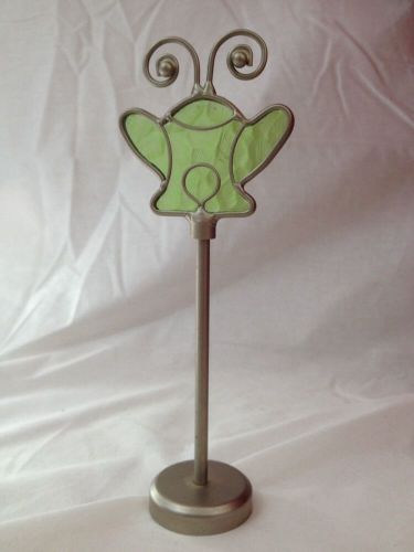 Green Stained Glass Frog Card Holder Place Setting Buisness Card