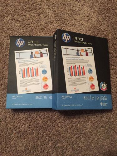 2 Office Ultra White Paper 8 1/2x11 In. 20 lb 92 Bright 1000 Sheets Total 112101