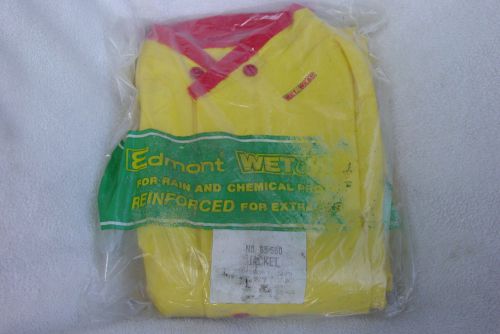 New, Edmont Wet Wear Jacket, SMALL, Chemical &amp; Rain Protection, 65-560