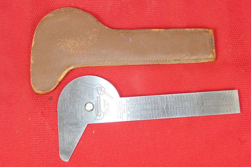 Vintage Craftsman No. 9-4026 Stainless Steel Protractor 1937 Machinist Tool NICE