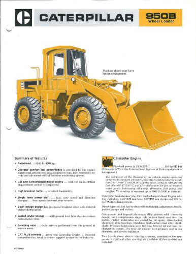 Equipment brochure - caterpillar - 950b - wheel loader - c1981 (e3079) for sale