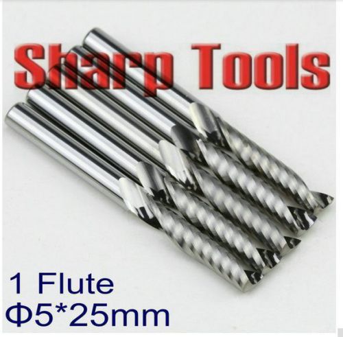 5pcs 5*25mm single custom carbide one flute cnc milling tools router bits for sale