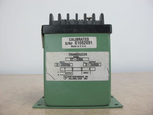 Ohio Semitronics VT-240A  Voltage Transducer 4 VDC