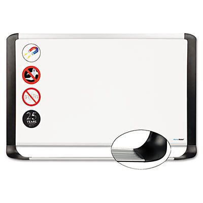 Porcelain Magnetic Dry Erase Board, 29.5 x 48, White/Silver, Sold as 1 Each