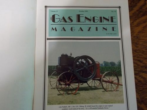 VINTAGE OCT. 1992 GAS ENGINE MAGAZINE