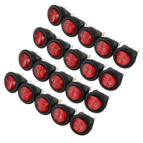 Hot sell 20pcs led round illuminated rocker switch car light on/off 12v switch for sale