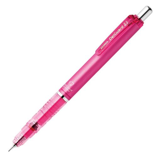 Zebra DelGuard 0.5mm Lead Mechanical Pencil, Pink Body