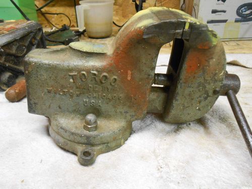 Vintage 1950 Wilton Torco 3 1/2&#034; Vise W/SWIVEL BASE Made In Chicago USA vice