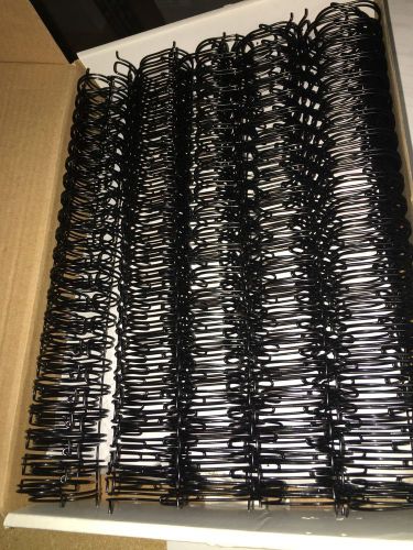 1/4&#034; Black Double Loop Wire Binding Spines 12&#034; Length 3:1 Pitch Qty: 100