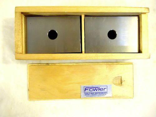 Fowler 52-439-011-0 Precision Ground Steel  1-2-3 Blocks, Single Hole, Used.