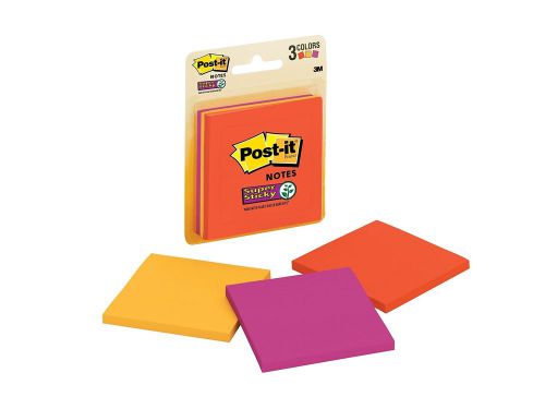 Post-it Super Sticky Notes 3 in x 3 in Marrakesh Collection 3 Pads/Pack (3321...