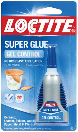 New *LOCTITE*  Super Glue Gel Control Clear 4 grams Leather, cork, paper, 234790
