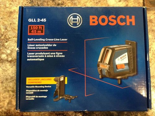 Bosch GLL 2-45 Self-leveling Long-range Cross-line Laser NEW Gll2-45 0601063115
