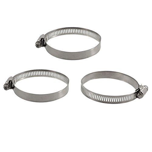 uxcell Uxcell Stainless Steel 52mm to 76mm Hose Pipe Clamps/Clips/Fastener, 3pcs
