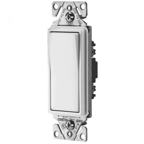 10Pk Deco Rocker Switch - White Cooper Wiring 3-Way Switches 7501W 032664627590
