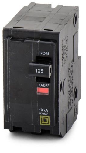 Square d qo2125 plug-on 125 amp two-pole circuit breaker for sale