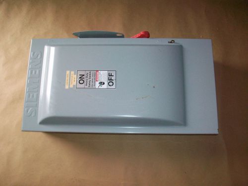 Siemens Fusible 200 Amp Heavy Duty Safety Disconnect HF364 600 VAC/VDC