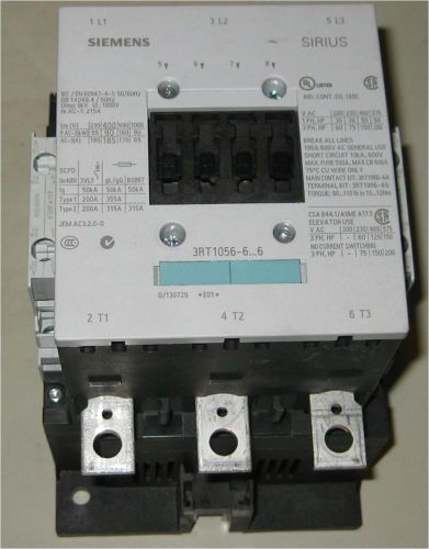 Siemens Sirius 3RT1056-6AF36 3 Phase Contactor in New Condition