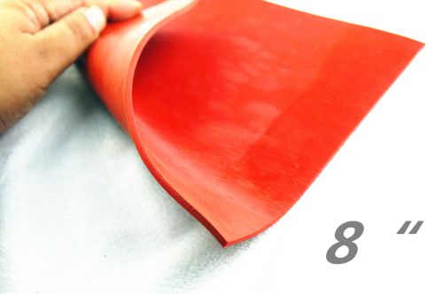 Silicone rubber sheet high temp solid red commercial grade 8 &#034;x 8&#034; x 1” for sale