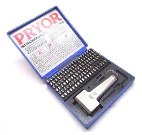 ENGLAND! PRYOR 1/8&#034; (3mm) INTERCHANGEABLE STEEL STAMP SET