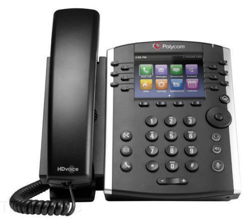 New - polycom vvx 410 12-line desktop phone - poe #2200-46162-025 for sale
