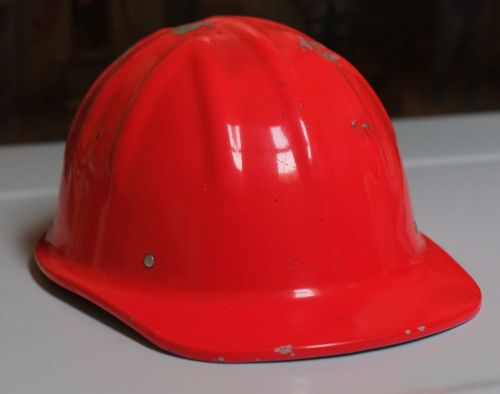 McDonald Red Aluminum Hard Hat / Cap Standard - Mine Safety Appliances Co.
