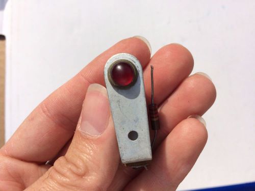 Vintage red pilot light indicator lamp with ge 51 bulb 1950s for sale