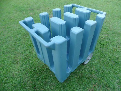 Cambro dish caddy model:  dc700, blue polyethylene, on casters! nice shape! for sale