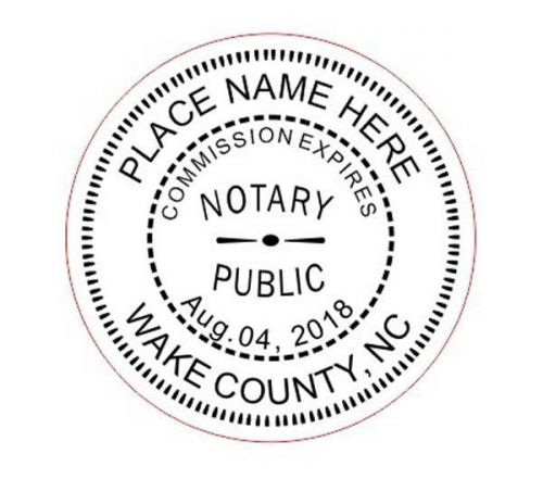 For NORTH CAROLINA ROUND NOTARY SELF INKING RUBBER STAMP