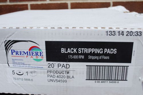1-box of 5 / premiere 20&#034; black stripping pads #pad4020bla (#m3957) for sale