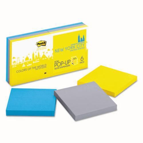 Post-it nyork color super sticky pop-up notes - self-stick, recyclable - 3&#034; x 3&#034; for sale