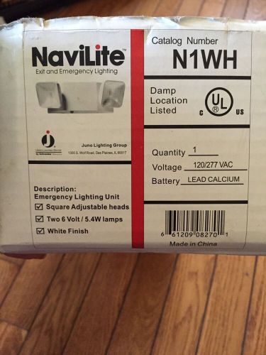 NEW Navilite N1WH Universal Mount Square Head Emergency Lighting, Incandescent