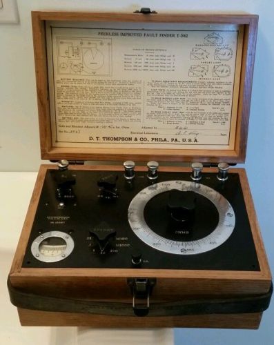 Vintage Peerless Improved Fault Finder #T-2062 Mfg. By D.T.Thompson &amp; Co. U.S.A.