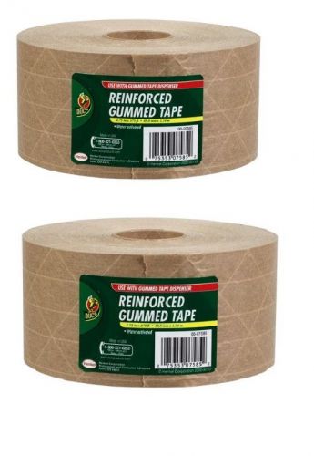 2* duck brand hd reinforced gummed kraft paper tape, 2.75 inches x 375 feet for sale