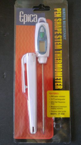 Epica Water Resistant Pen Shape Stem Thermometer