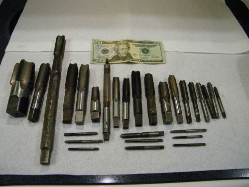 old drill bits, 28 in total, Different sizes.