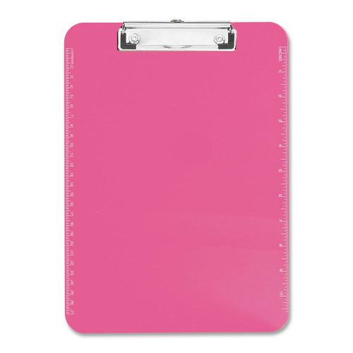 Neon Pink Transparent Plastic Clipboard 9&#034; x 12.5&#034; (SPR01868) 1-Pack
