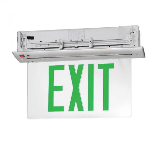 NaviLite Recessed Mount Edge LED Green Letters Exit Sign NXECRBA1GAA