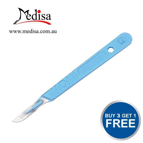 No 11 scalpel blad with handle, sterile stainless steel disposable handle 1pc for sale
