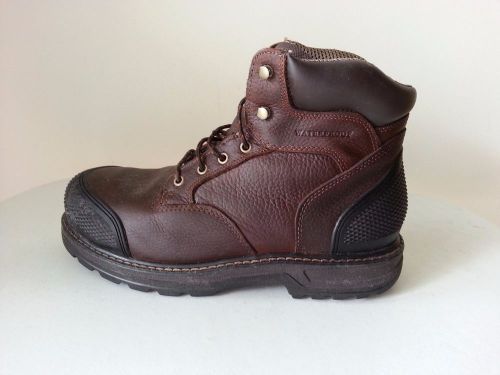 Herman Survivors brown &amp; black lace up steel toe boots - total height = 7&#034; - men