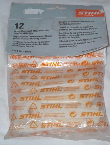 Stihl PolyCut Trimmer Blades, OEM 12 pack, part # 4111 007 1001, Thermoplastic