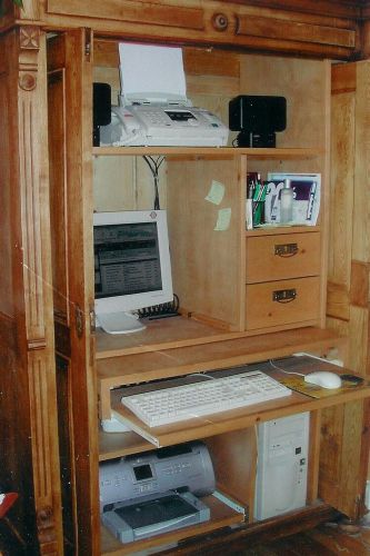 Antique armoire Computer Hutch