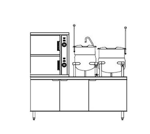 Southbend DCX-2S-6-10 Convection Steamer/Kettle Direct Steam (2) compartment...