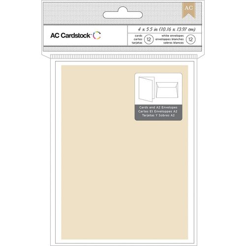Cards &amp; Envelopes A2 (4 Inch X 5.5 Inch) 12/Pkg-Kraft 718813660228